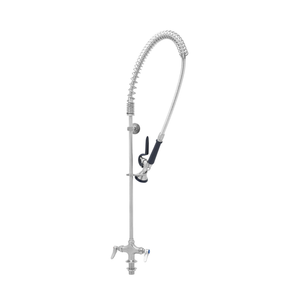 EverSteel PRU w/ Single Hole Mixing Faucet, Quarter-Turn SS Eterna w/ Spring Checks, SS Lever Handles, 1.15 GPM SS New Style Spray Valve & 18" Supply Hoses with 1/2 NPSM Inlet