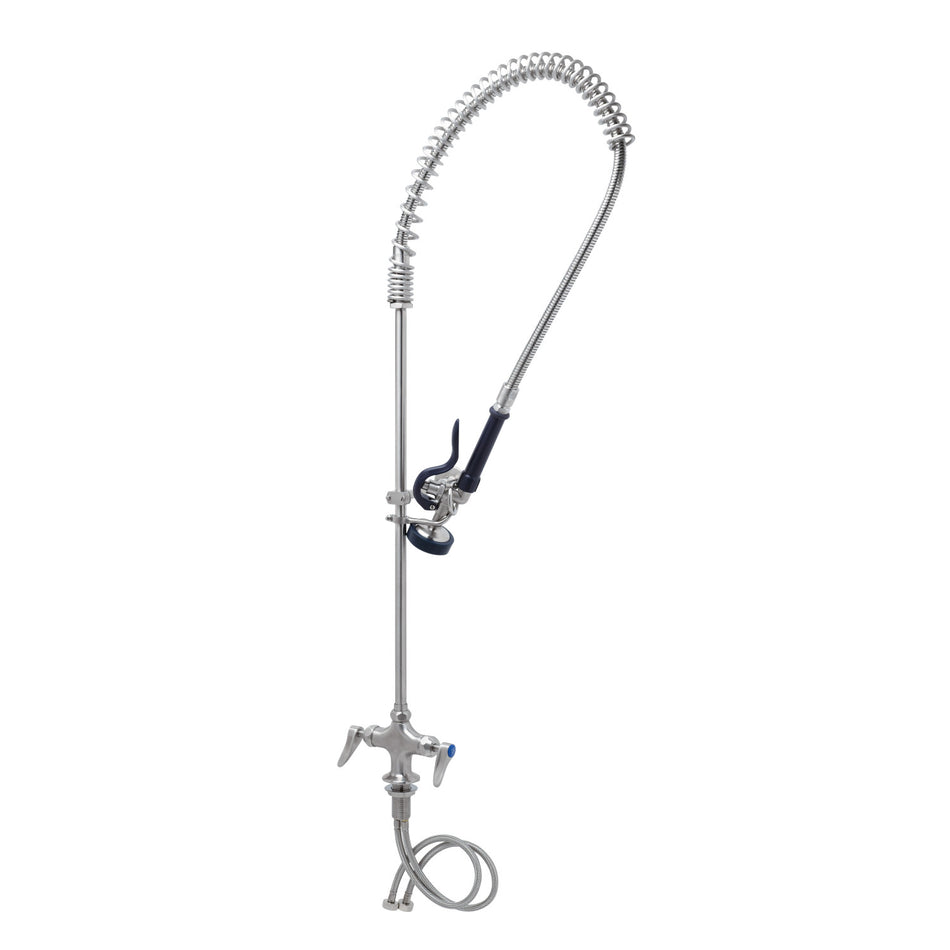 EverSteel PRU w/ Single Hole Mixing Faucet, Quarter-Turn SS Cerama w/ Check Valves, SS Lever Handles, 1.15 GPM SS New Style Spray Valve & 18" Supply Hoses with 1/2 NPSM Inlet
