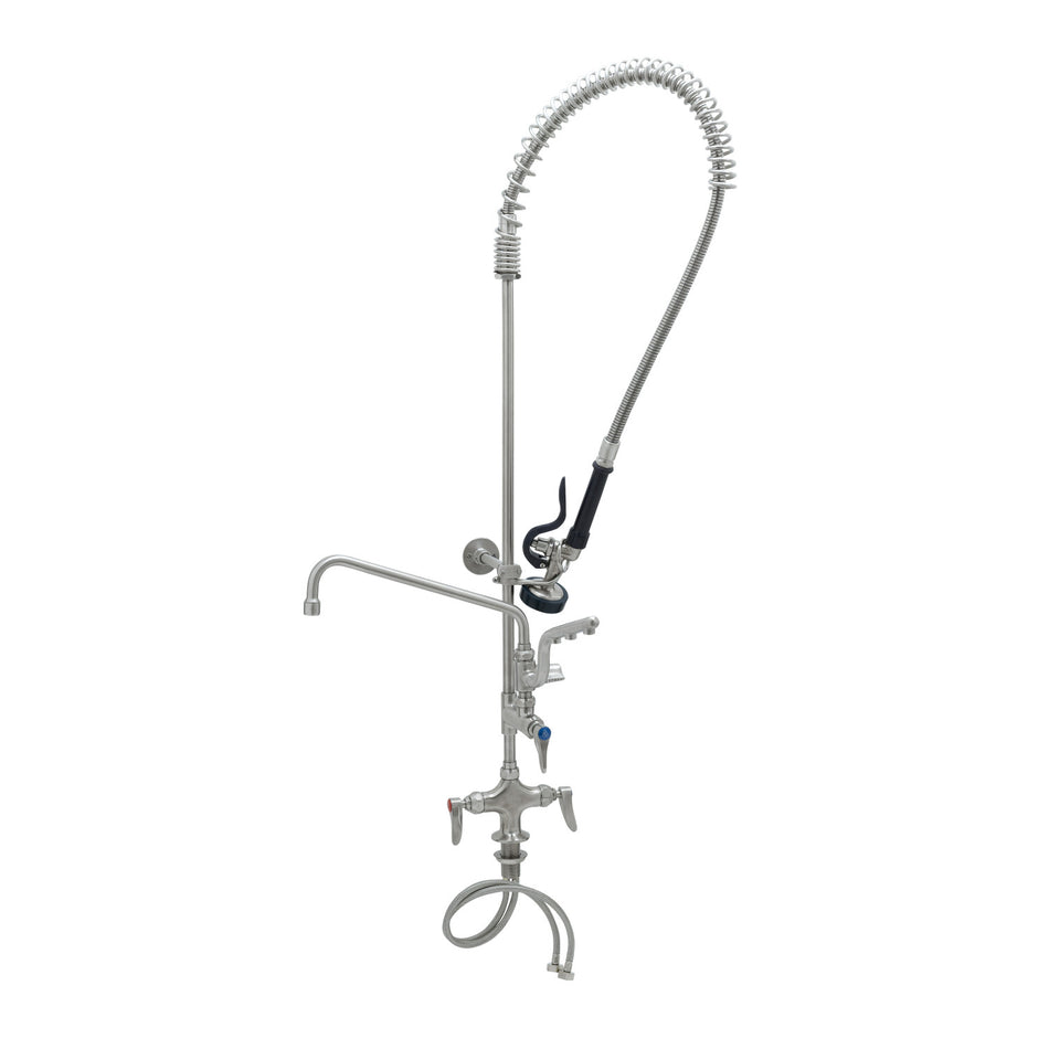ULTRARINSE SS PRU w/ Single Hole Faucet, SS Quarter-Turn Eterna w/ Spring Checks, SS Lever Handles, ADF w/ 12" Swing Nozzle & SS 10" ULTRARINSE 1.5 GPM Sprayer Arm, SS 1.15 GPM Spray Valve & G1/2 Female Inlets