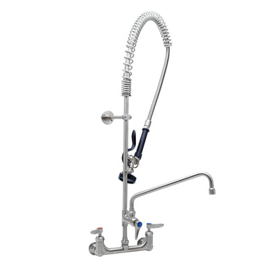 T&S Brass S-0133-12-CR-B 12" Swing Nozzle EverSteel Wall Mount Pre-Rinse Unit - 1.15 GPM Spray Valve & Cerama Cartridges