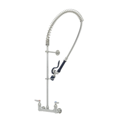 T&S Brass S-0133-BJ 8" Wall Mount Stainless Steel Pre-Rinse Unit - S-0107-J 1.07 GPM Valve