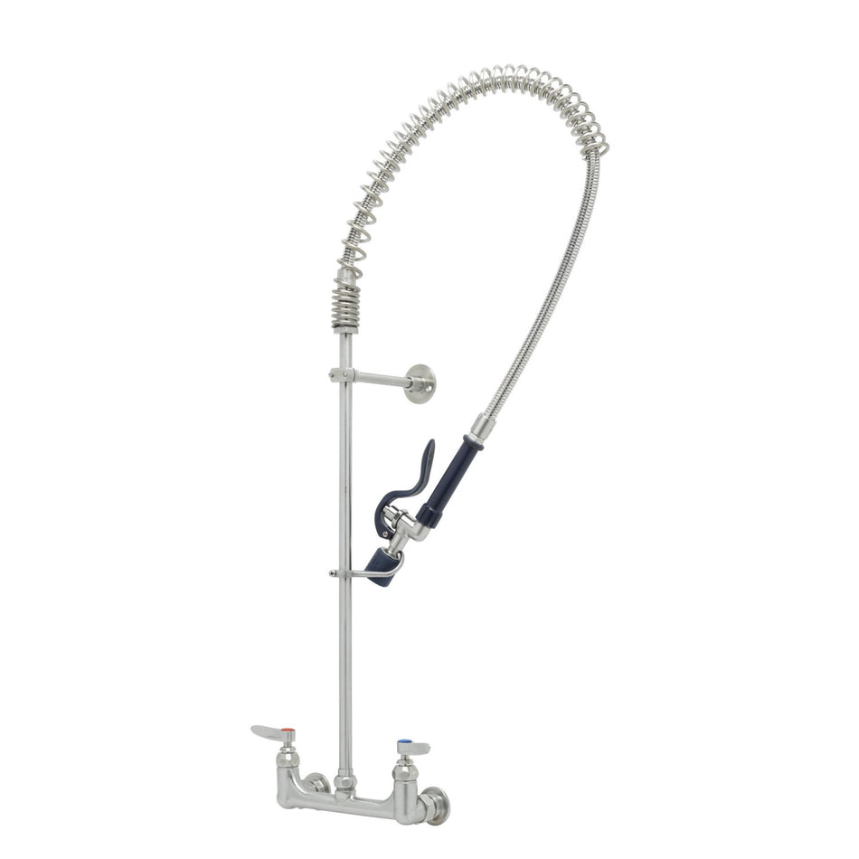 T&S Brass S-0133-BJ 8" Wall Mount Stainless Steel Pre-Rinse Unit - S-0107-J 1.07 GPM Valve