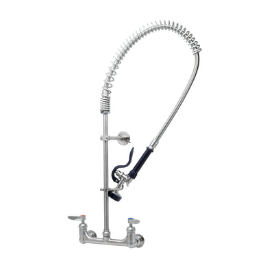 T&S Brass S-0133-CR-B 8" Wall Mount EverSteel Pre-Rinse Unit - S-0107 Spray Valve & Cerama