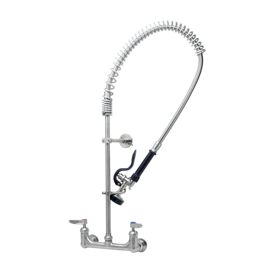 EverSteel PRU w/ 8" Wall Mount SS Mixing Faucet, Quarter-Turn SS Cerama Cartridges w/ Check Valves, SS Lever Handles, S-0107 & 1/2"NPT Female Inlets