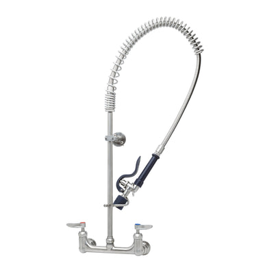 T&S Brass S-0133-CR-BJ 8" Wall Mount EverSteel Pre-Rinse Unit - S-0107-J Spray Valve & Cerama