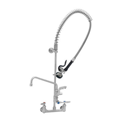 T&S Brass S-0133-U12-CR-B 12" Swing Nozzle UltraRinse Wall Mount Pre-Rinse Unit - 10" Sprayer & Cerama