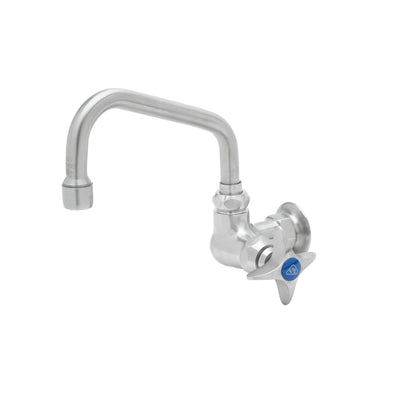 T&S Brass S-0212 6" Swing Nozzle Stainless Steel Wall Mount Pantry Faucet - Eterna Cartridge