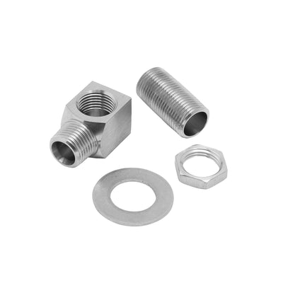 T&S Brass S-0230-KS 1/2 NPT Stainless Steel Faucet Installation Kit - Nipple Lock Nut Washer Elbow