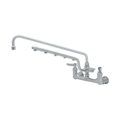 T&S Brass S-0230-U18 18" Swing Nozzle Wall Mount UltraRinse Faucet - 16" Sprayer & Eterna Cartridges
