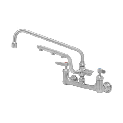 T&S Brass S-0231-U12-CR 12" Swing Nozzle Wall Mount UltraRinse Faucet - 10" Sprayer & Cerama Cartridges