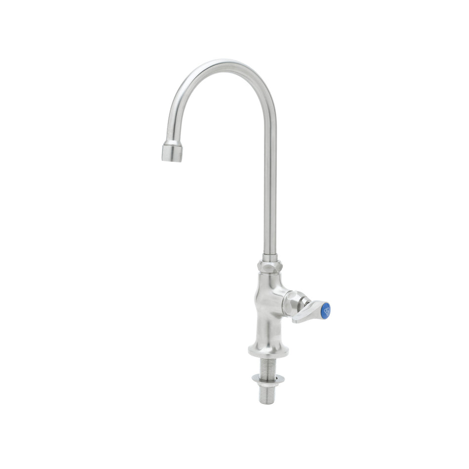Stainless Steel Single Temperature Pantry Faucet, Deck Mount, Swivel/Rigid Gooseneck, Stream Regulator, Lever Handle