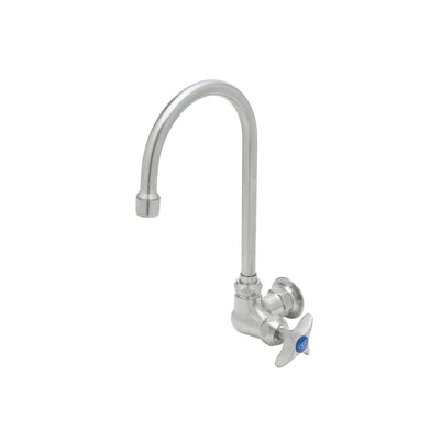 T&S Brass S-0310-CR Wall Mount Single Temperature Pantry Faucet - Cerama Cartridge & 4-Arm Handle