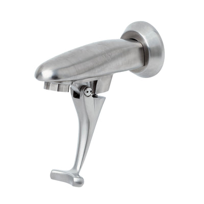 T&S Brass S-1200 Wall Mount Stainless Steel Push-Back Glass Filler - Adjustable Flange