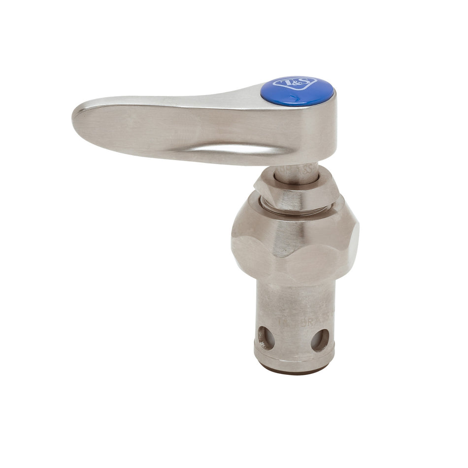 T&S Brass S002711-30FT LTC Full-Turn Eterna Cartridge Assembly - Stainless Steel, Spring Check & Blue Index