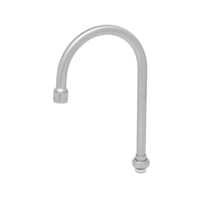 T&S Brass S133X-V20 5-3/4" Stainless Steel Swivel Gooseneck - 2.0 GPM Vandal-Resistant Aerator