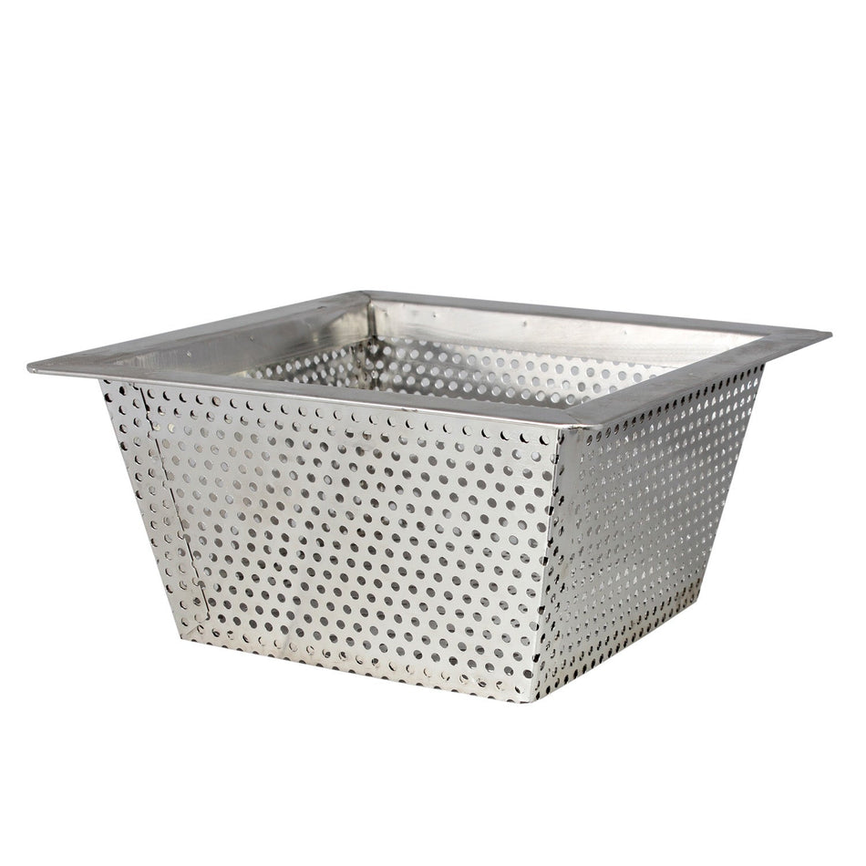 10" x 10" x 5", Square Floor Drain Strainer, Stainless Steel 18-8, 304 Material, 0.8 mm Thickness