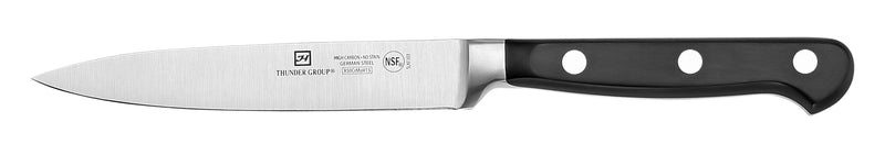 Thunder Group SLKF303 5 Inch Blade Black Polymer Handle Utility Knife Forged German Steel