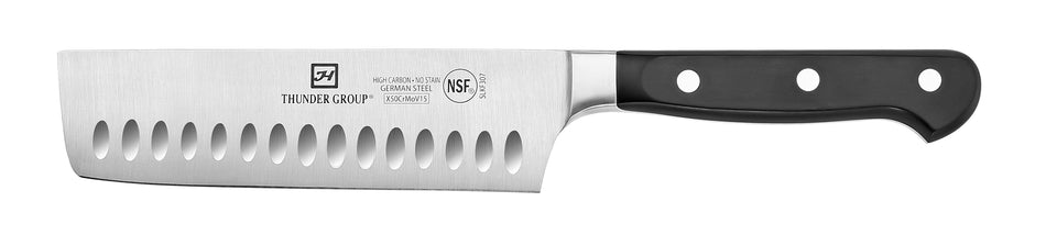 Nakiri Knife, 7" Blade, Hollow Ground,  Forged German Steel, NSF