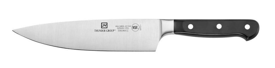 Chef's Knife, 8" Blade, Short Bolster,  Forged German Steel, NSF