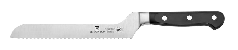 Thunder Group SLKF317 8 Inch Blade Forged German Steel Bread Knife Offset Handle
