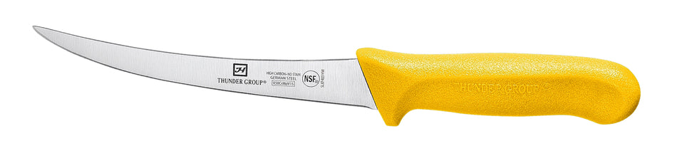 Boning Knife, 6" Blade, Yellow Polypropylene Handles, German Steel, NSF