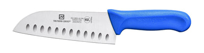 Thunder Group SLKF408BU 7 Inch Blade Santoku Knife German Steel Polypropylene Handle Blue