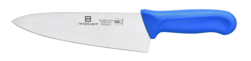 Thunder Group SLKF409BU 8 Inch Blade Blue Polypropylene Chef Knife German Steel
