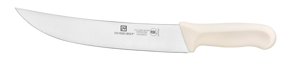 Cimeter Steak Knife, 9-1/2" Blade,  White Polypropylene Handles, German Steel, NSF