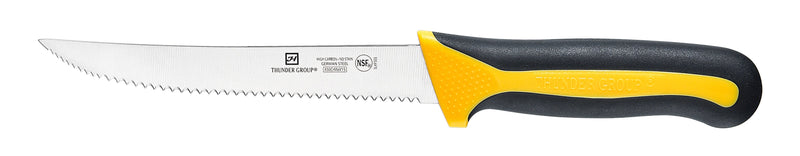 Thunder Group SLKF503 5-1/2 Inch Blade Utility Knife Serrated Edge Soft Grip