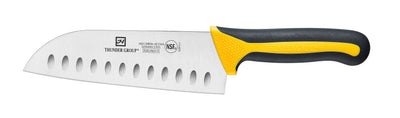 Thunder Group SLKF511 7 Inch Blade Santoku Knife Hollow Ground Soft-grip Handles German Steel