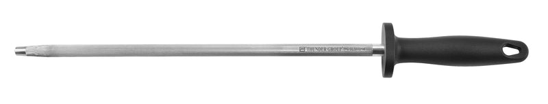 Thunder Group SLSH014 14 Inch HRC 63 Carbon Steel Sharpening Steel with Plastic Handle