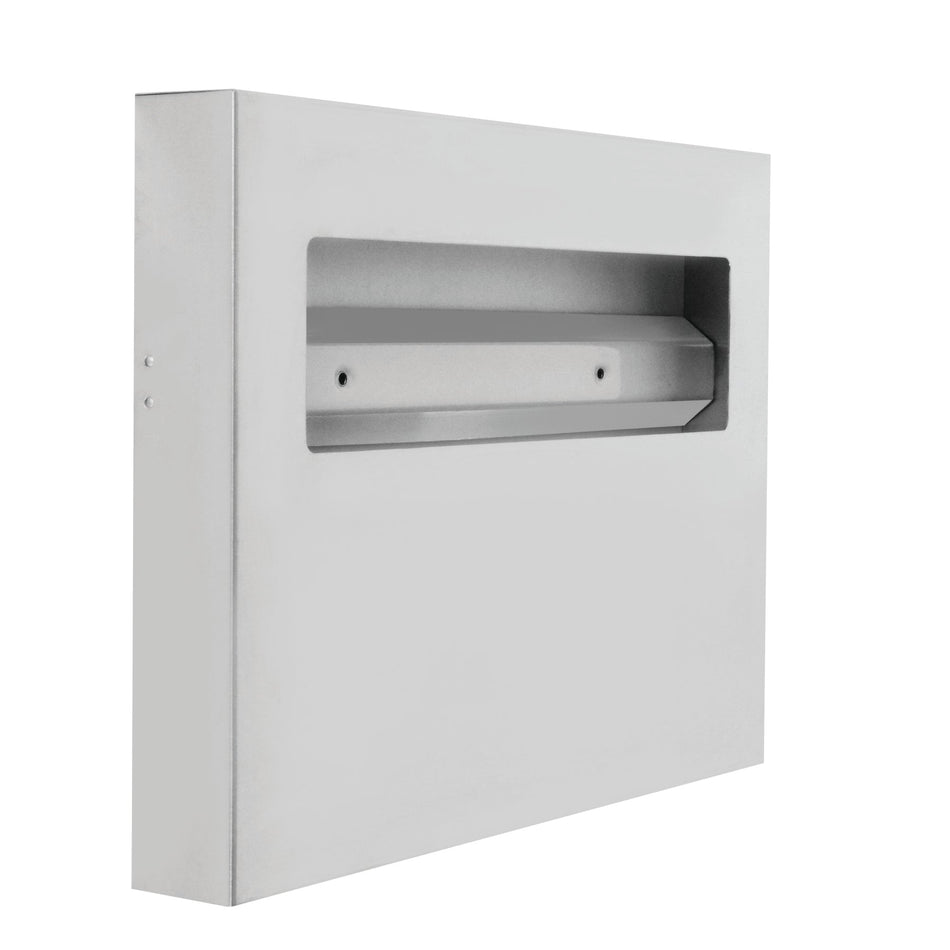 15-5/8" x 11-1/2" x 2", Toilet Seat Cover Dispenser, Fits 500 sheets of 15" x 10-3/4" Seat Cover, Stainless Steel 18-8, 304 Material