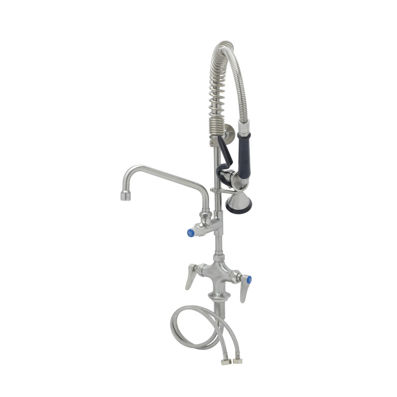 Stainless Steel Mini-Pre-Rinse unit with S-0107-Y, Single Hole Deck Mo ...