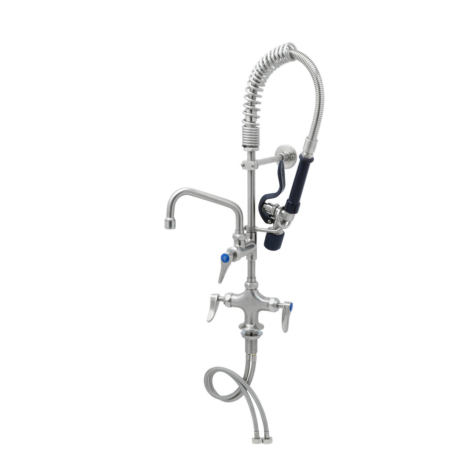 T&S Brass SMPM-2DLN-06-CR 6" Swing Nozzle Stainless Steel Mini-Pre-Rinse - Deck Mount & Rough Chrome