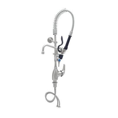 T&S Brass SMPY-2LSN-06 6" Swing Nozzle Stainless Steel Mini-Pre-Rinse Unit - Single Lever Deck Mount