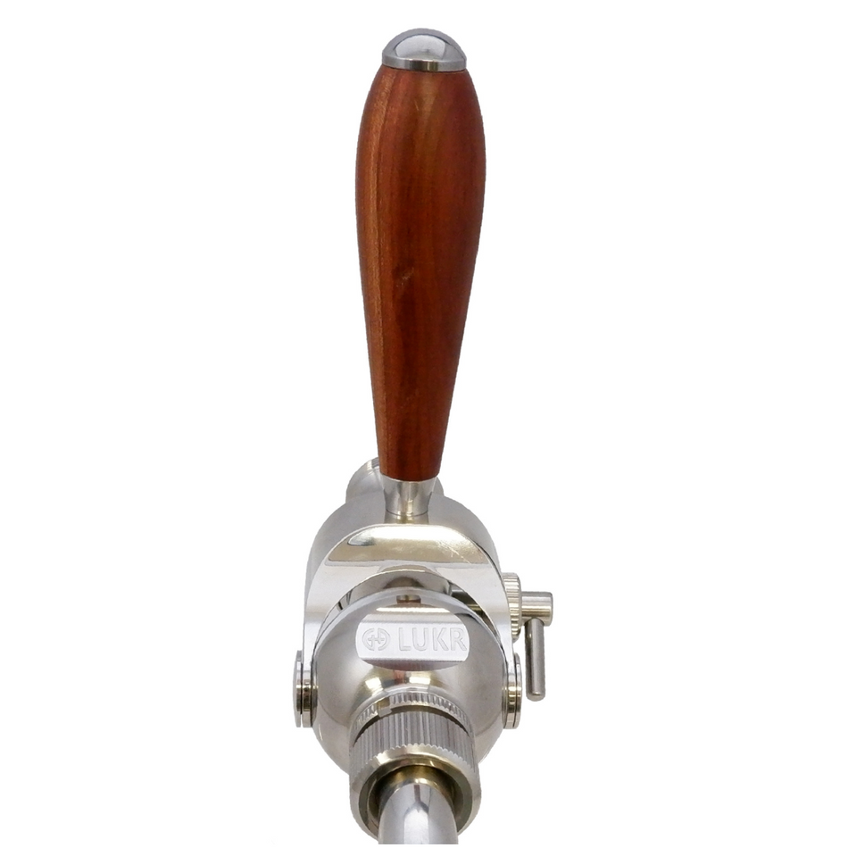 LUKR Freedom Side-Pour Beer Faucet w/ US Shank Adapter | Stainless Steel Tap for Czech-Style Pours