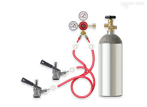 Micro Matic TK-2 Keg Tapping Kit 5 Lb Aluminum Cylinder Dual Gauge CO2 Regulator and Components
