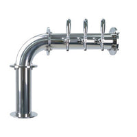 Micro Matic TT-L-3KR-11 Polished Stainless Steel Glycol Cooled Draft Tower with 3 Faucets