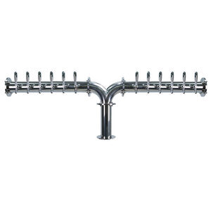 Micro Matic TT-Y-12KR-11 Glycol Cooled Draft Beer Tower Stainless Steel with Twelve Faucets