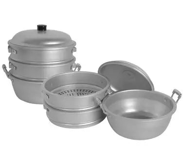 Thunder Group ALST012 21 Inch Diameter Steamer Set Aluminum with Handles