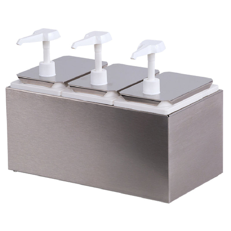 Carlisle 38503 14-7/16 Inch Width Countertop Condiment Dispenser Pump Stainless Steel