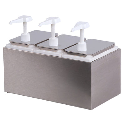 Carlisle 38503 14-7/16 Inch Width Countertop Condiment Dispenser Pump Stainless Steel