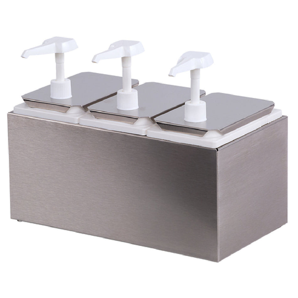 Carlisle 38503 14-7/16 Inch Width Countertop Condiment Dispenser Pump Stainless Steel