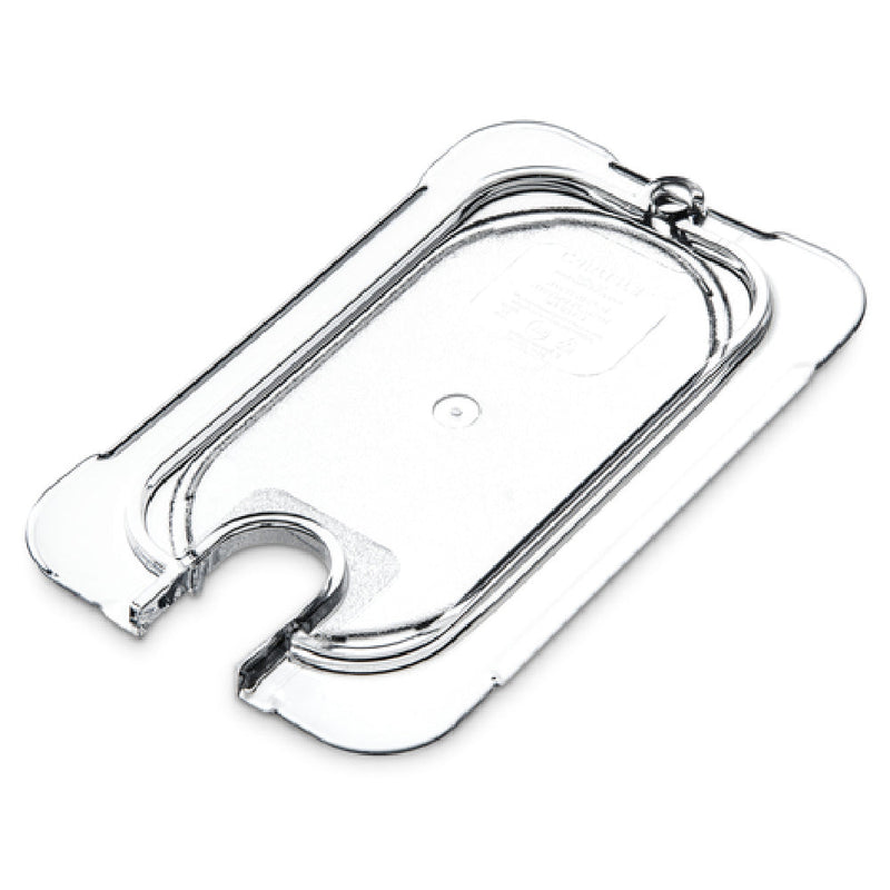 Carlisle 10337U07 6.88 Inch Clear Plastic Food Pan Cover Notched Stackable