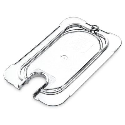 Carlisle 10337U07 6.88 Inch Clear Plastic Food Pan Cover Notched Stackable