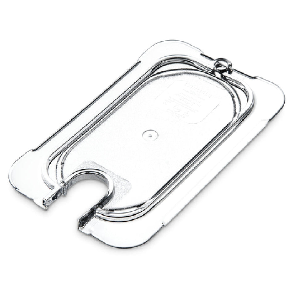 Carlisle 10337U07 6.88 Inch Clear Plastic Food Pan Cover Notched Stackable