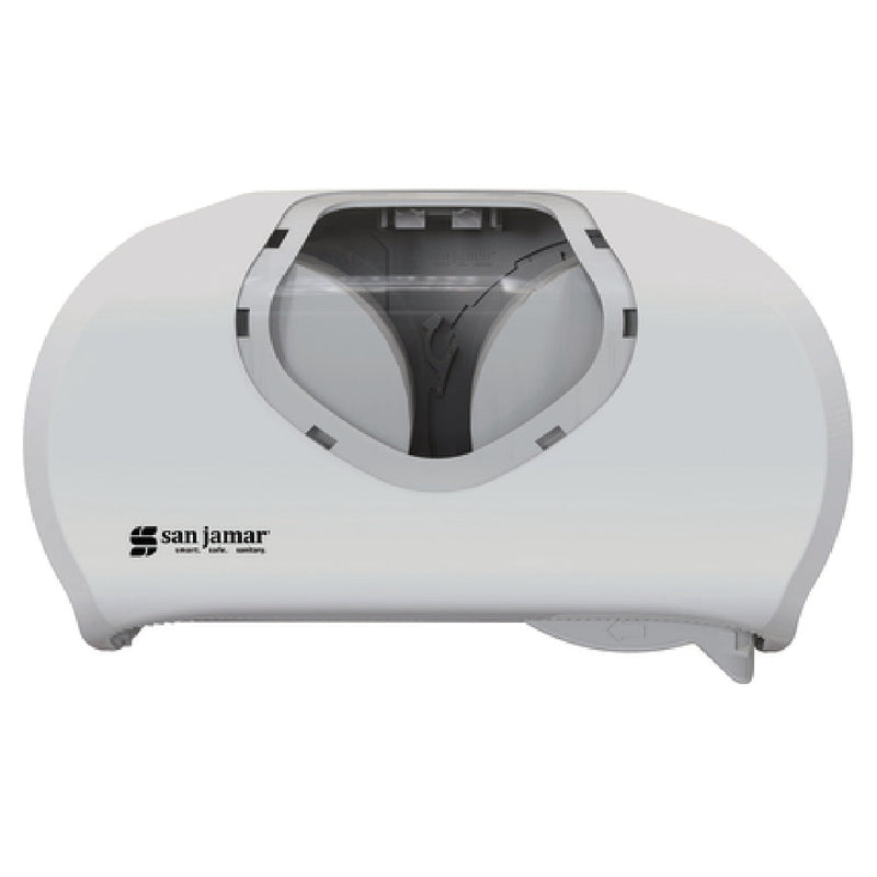 Carlisle R3670WHCL 12-7/8 Inch Toilet Tissue Dispenser Impact Resistant Plastic with Lock