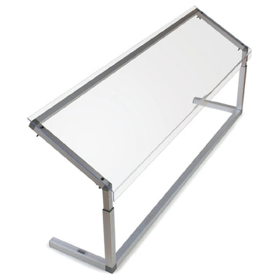 Carlisle 926007 60 Inch Adjustable Portable Sneeze Guard Acrylic Aluminum