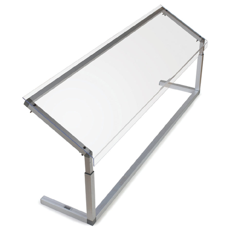 Carlisle 926007 60 Inch Adjustable Portable Sneeze Guard Acrylic Aluminum