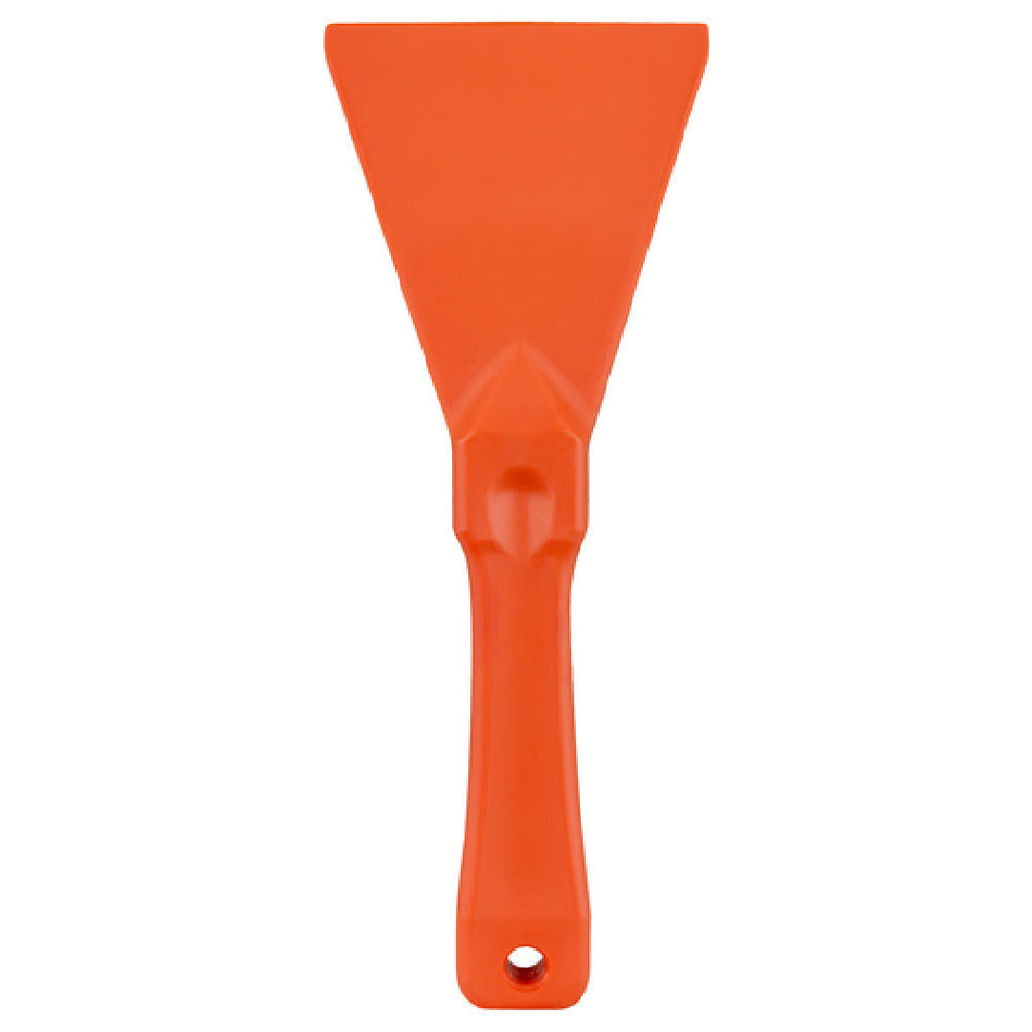 Carlisle 40230EC24 3 Inch Grill Scraper Plastic Handle Orange Cleaning Tool